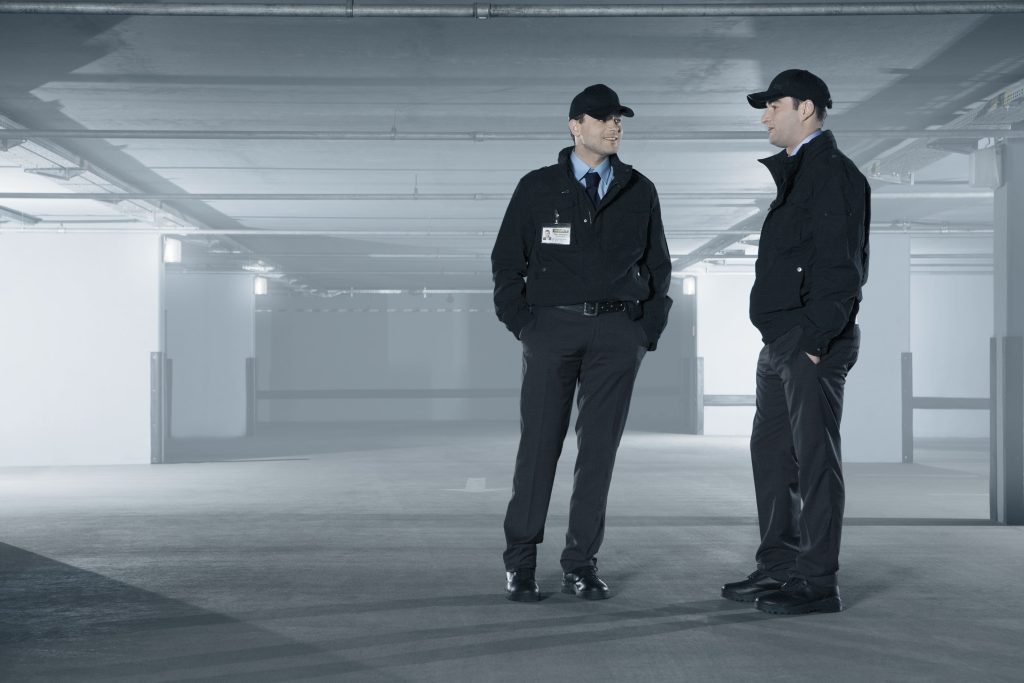 Security Officers Observing An Area